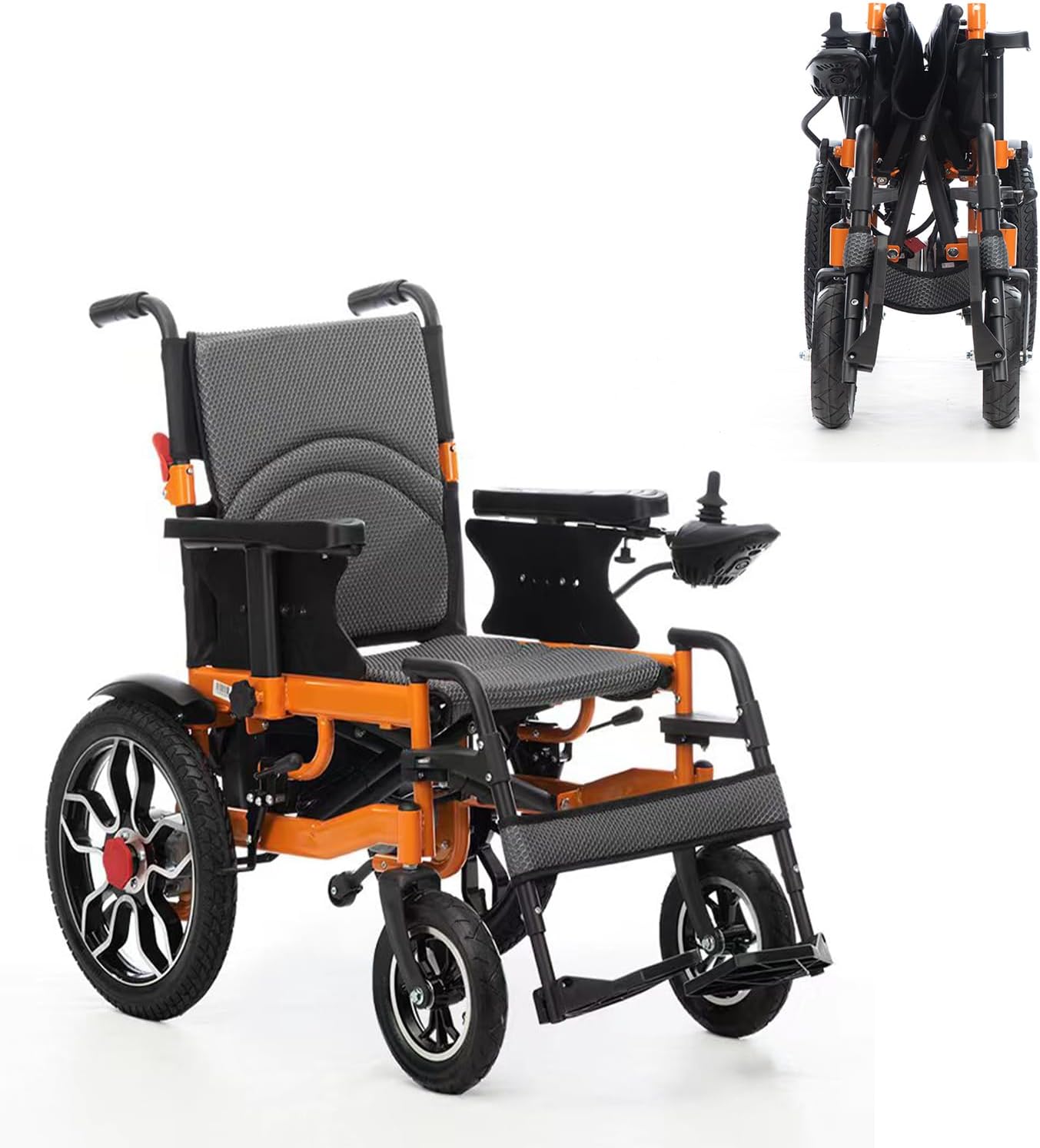Electric Wheelchairs for Adults Intelligent Foldable Electric Wheelchairs Portable Transport Chairs for Seniors All Terrain Wheel Chair Power Chair for Adults Supports Up to 300 Lbs