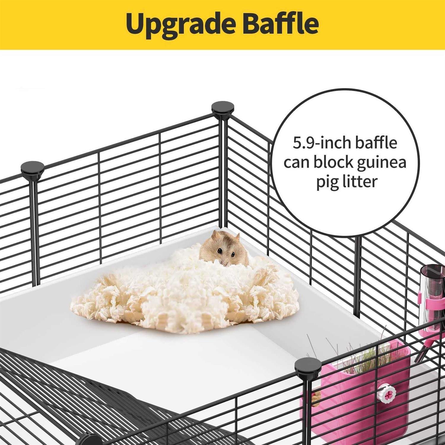 Eiiel Guinea Pig Cage,Indoor Habitat Cage with Waterproof Plastic Bottom,Playpen for Small Pet Bunny - Pet Supplies online store