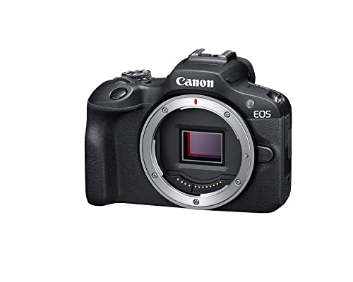 Canon EOS R100 Mirrorless Camera RF-S18-45mm F4.5-6.3 is STM Lens Kit, 24.1 Megapixel CMOS (APS-C) Sensor, 4K Video, RF Mount, Black