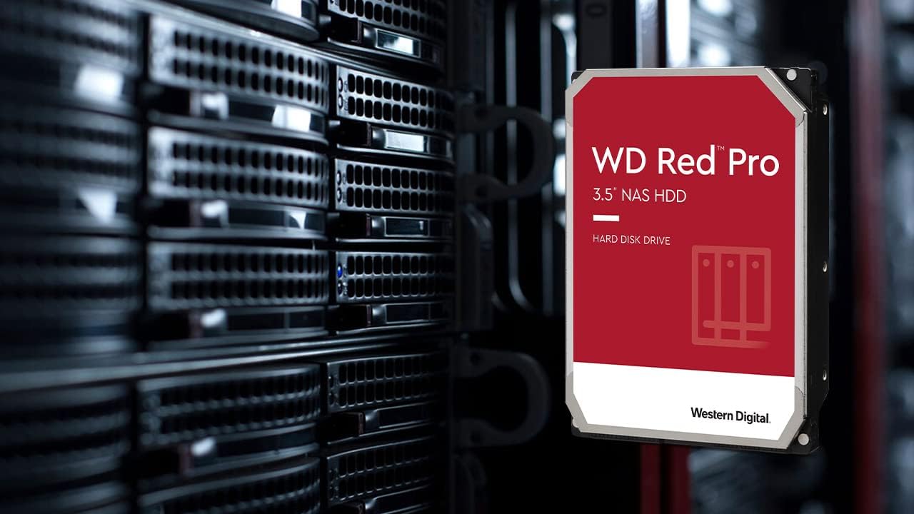 Western Digital 12TB WD Red Pro NAS Internal Hard Drive HDD - 7200 RPM, SATA 6 Gb/s, CMR, 256 MB Cache, 3.5 - WD121KFBX