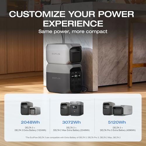 EF ECOFLOW Solar Generator DELTA2 with 220W Solar Panel, LFP(LiFePO4) Battery, Fast Charging, Portable Power Station for Home Backup Power, Camping & RVs