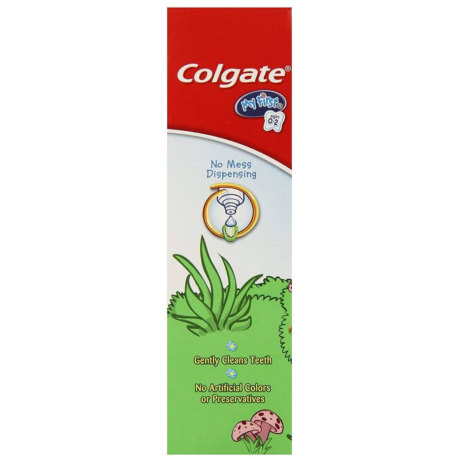 Colgate My First Baby and Toddler Toothpaste, Fluoride Free - 1.75 oz (6 Pack)