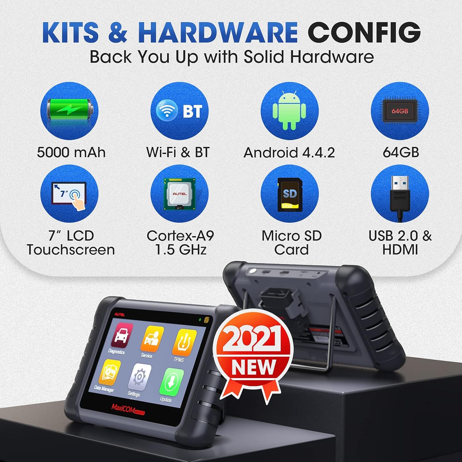 Autel MaxiCOM MK808TS Scanner 2022: Car Diagnostic Scan Tool with 28+ Service, All Systems Diagnosis, Professional TPMS Scanner for Relearn, Programming, Updated from MX808/MK808BT/MX808TS/TS601