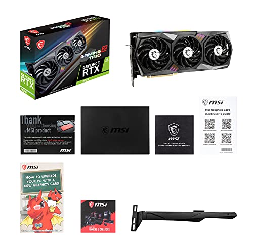 MSI Gaming GeForce RTX 3080 Ti Gaming X Trio 12G Computer Gaming Graphics Card 12GB GDRR6X 320-Bit HDMI/DP Nvlink Torx Fan 3 Ampere Architecture OC, NVIDIA GPU Video Cards for Gaming PC (Renewed)