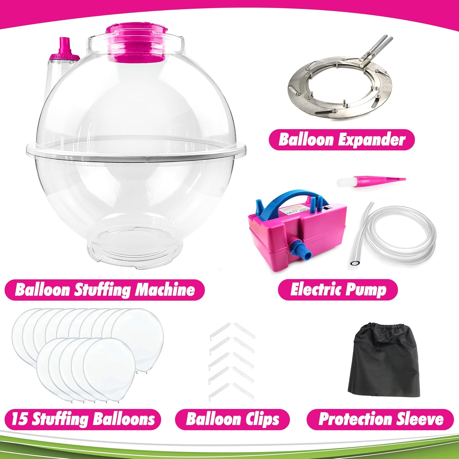 Balloon Stuffing Machine | Balloon Stuffer Machine Kit with Electric Air Pump and Expander Tool