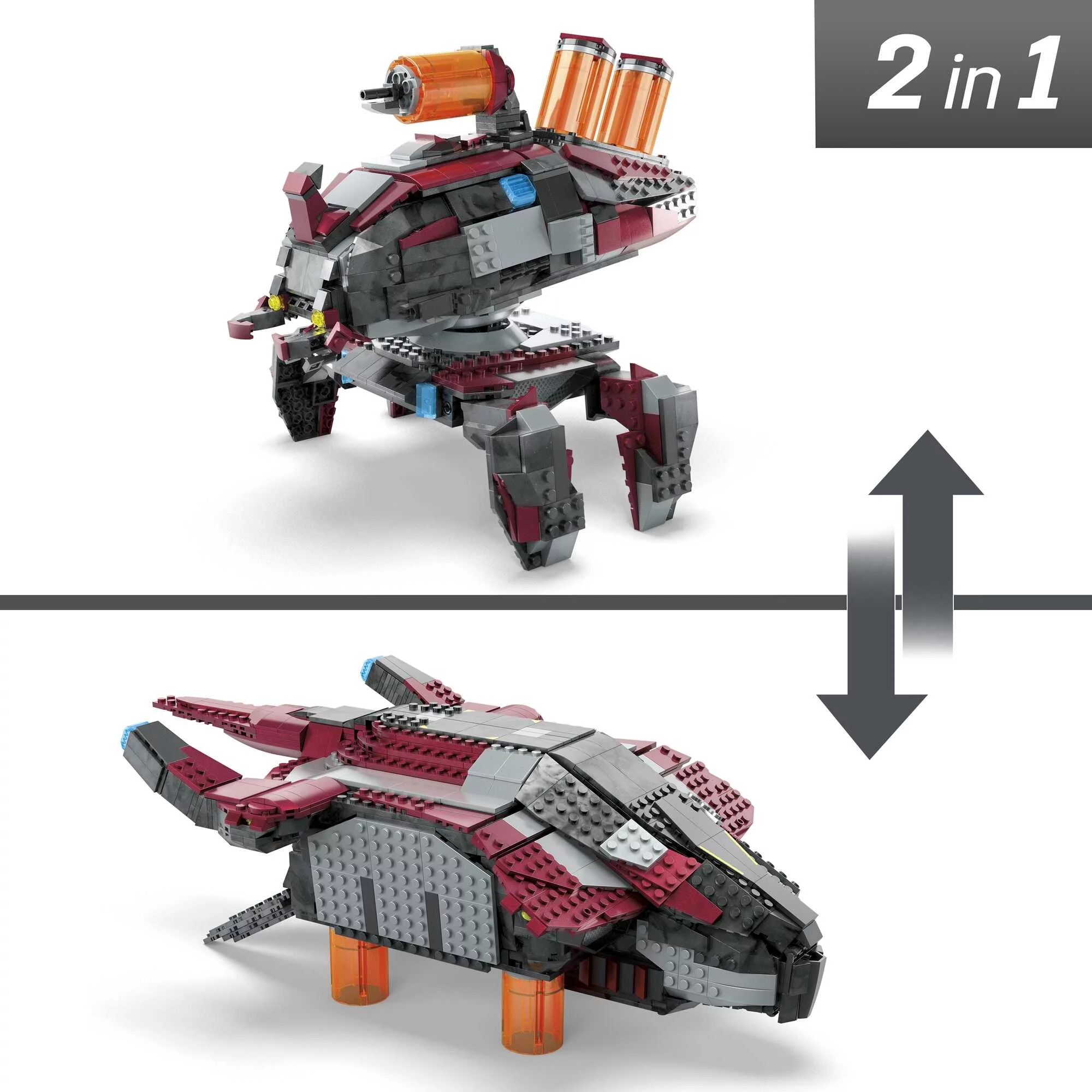 MEGA Halo Infinite Banished Phantom Building Kit with 4 Figures (1214 Pieces)