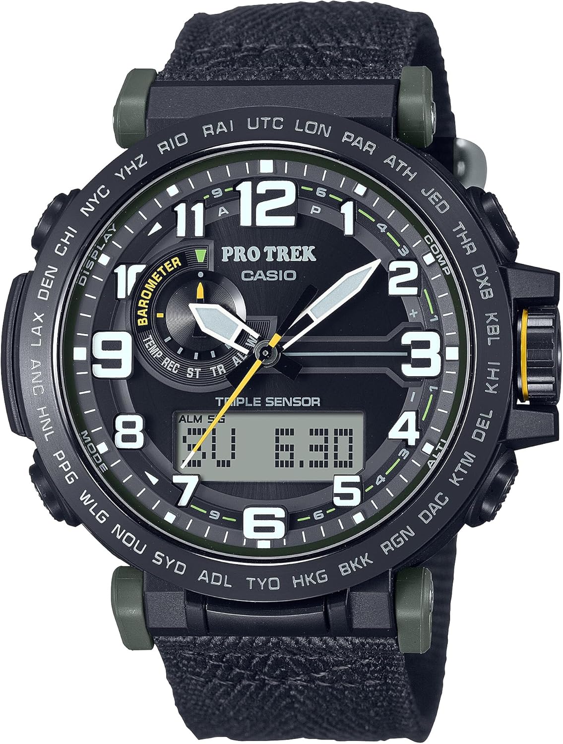 Casio Pro Trek Tough Solar Triple Sensor Bio-Based Resin Environmentally Friendly Watch PRG601YB-3
