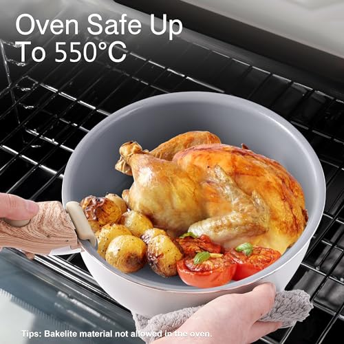 YIIFEEO 11 Pieces Cookware Set, Nonstick Pans and Pots Sets, Stone Non Stick Frying Pans and Saucepan Sets with Cooking Utensils,Induction Compatible