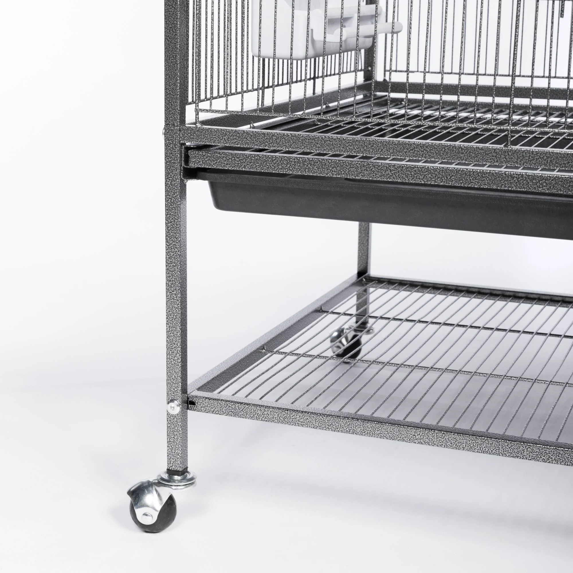 Prevue Pet Products Wrought Iron Flight Cage With Stand Chalk, Black