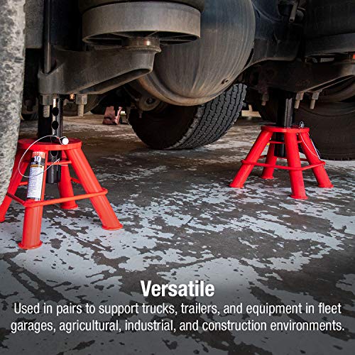Sunex 1410 10-Ton, High Height, Pin Type, Jack Stands, Pair