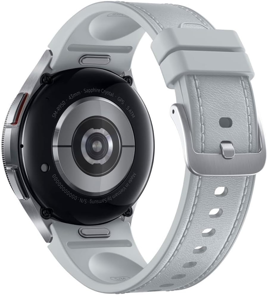 SAMSUNG Galaxy Watch 6 Classic 43mm Stainless-Steel Smartwatch w/Fitness Tracker, Heart Monitor, BIA Sensor, Bluetooth – Silver