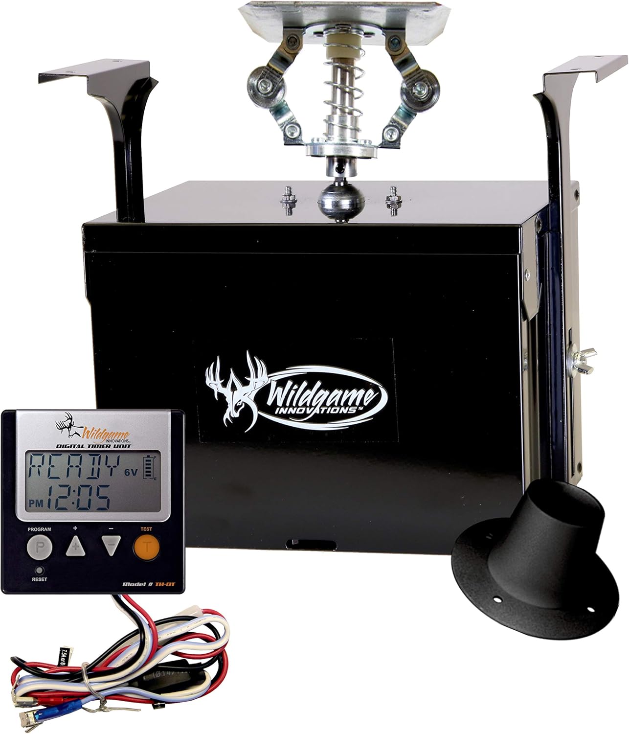 Wildgame Innovations Evolution Feeder 12V Digital Power Control Unit for Wildlife Feeders | Programmable Feeder Kit with 6 Available Feed Times, Black