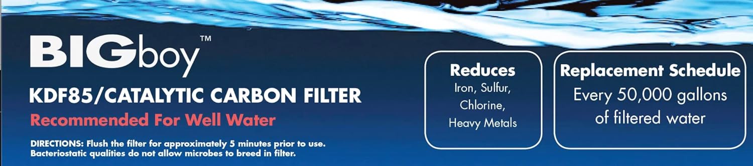 Hydro-Logic 22070 BIGBoy KDF85/Catalytic Carbon Upgrade Filter HydroLogic Compatible HLBBKDF85 | 4.5" x 20" by Oceanic Water Systems
