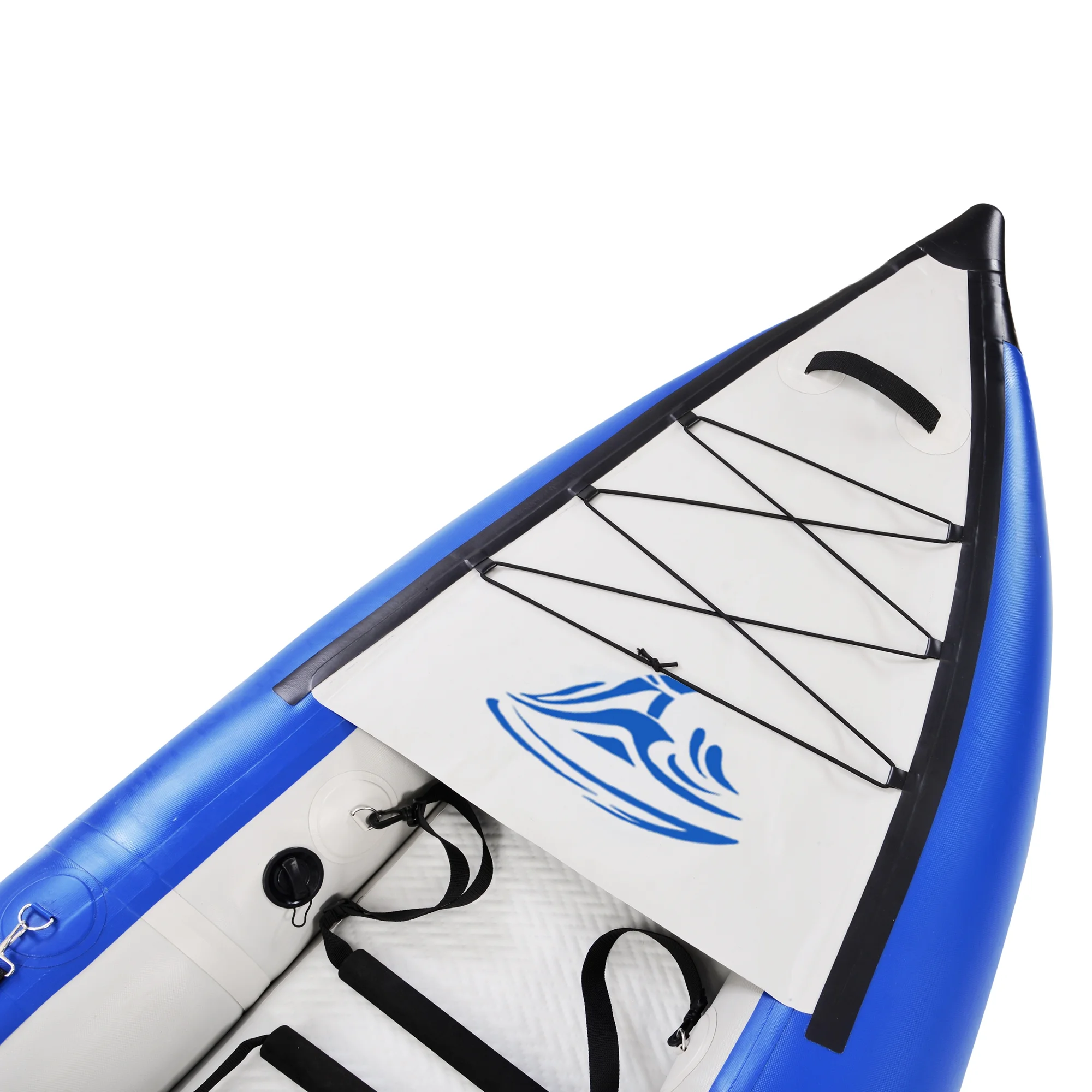 Sportaza Inflatable Kayak Set with Paddle & Air Pump, Portable Recreational Touring Kayak Foldable Fishing Touring Kayaks, Tandem 2 Person Kayak