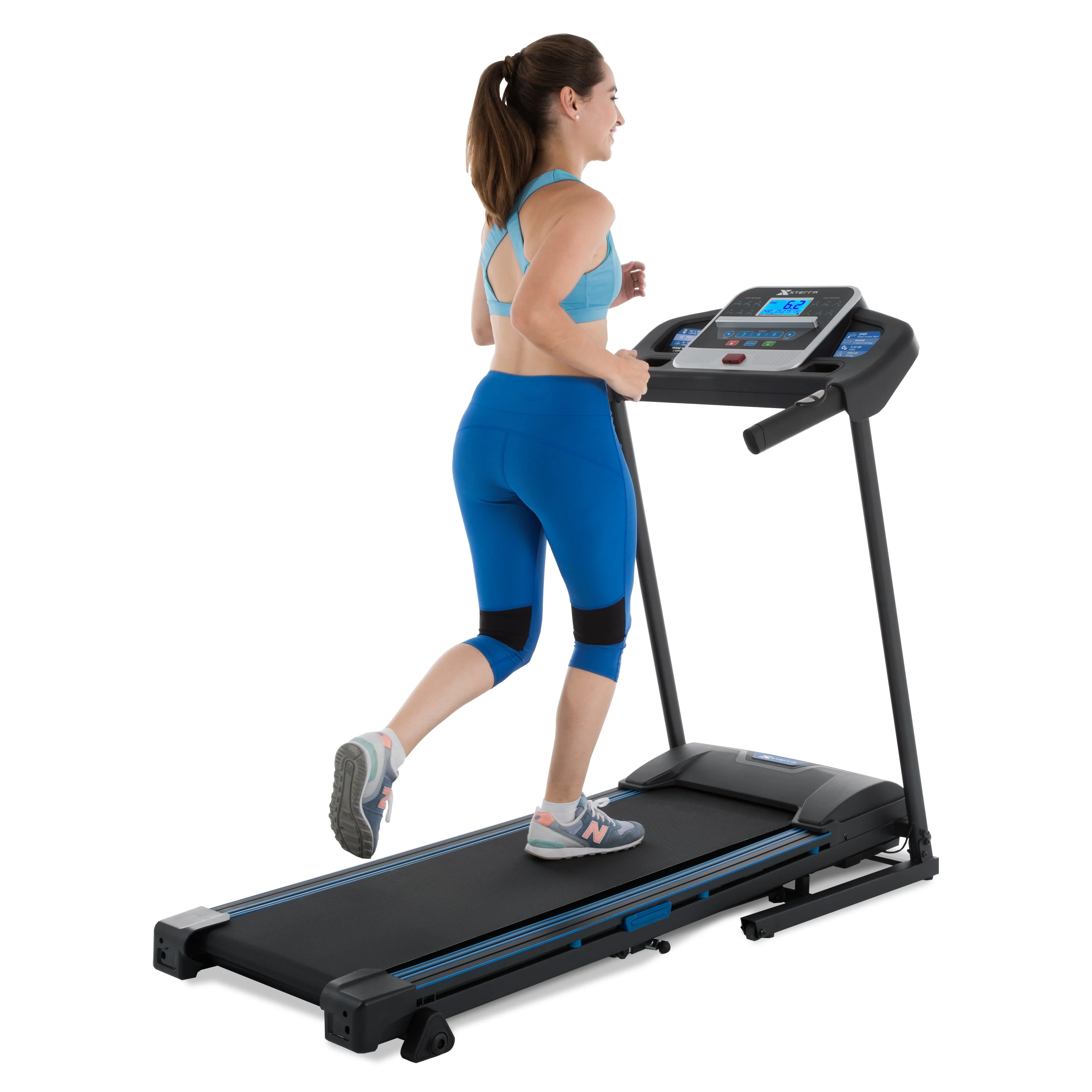 XTERRA Fitness TR200 Folding Treadmill: Xtrasoft Cushioned Deck, 5.5 LCD Display, 3 Manual Incline Levels