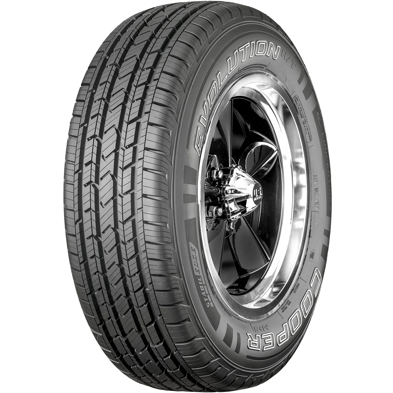 Set of 4 (FOUR) Cooper Evolution H/T 265/70R17 115T A/S All Season Tires Fits: 2014-18 Chevrolet Silverado 1500 WT, 2010-21 GMC Sierra 1500 SLE