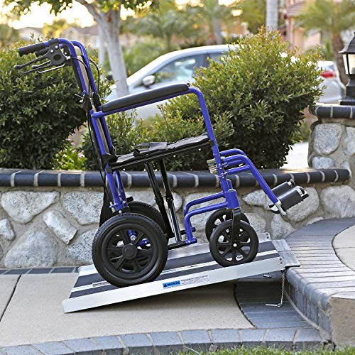 6' (72" X 31") Extra Wide Non-Skid Aluminum Wheelchair Scooter Loading Ramp 6FT, Lightweight Folding Portable Traction Ramp