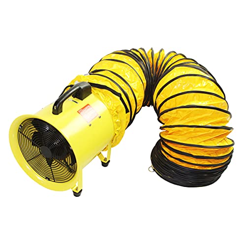MaxxAir HVHF 12COMBO Heavy Duty Cylinder Fan with 20-foot Vinyl Hose