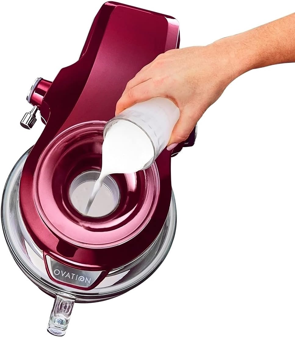 Kenmore 849083 Elite Ovation 49083 Exclusive Pour-In Top, 5 quart Tilt-Head Kitchen Stand Mixer, One Size, Red Burgundy