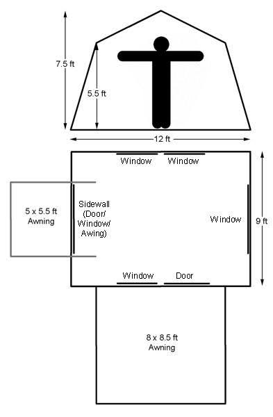 Kodiak Canvas 6-Person Cabin Tent with Deluxe Awning