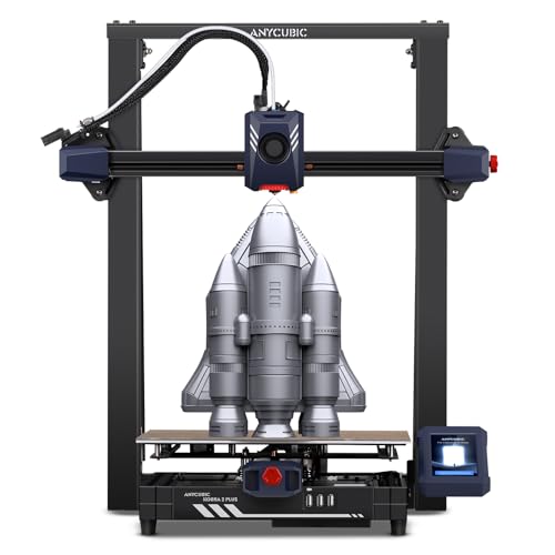 Anycubic Kobra 2 Plus 3D Printer, 41L Large Printing Volume 500mm/s High-Speed Printing with Dual-Gear Direct Extruder, Dual Lead Screw Drive Smooth, 12.6x12.6x15.7in Printing Size