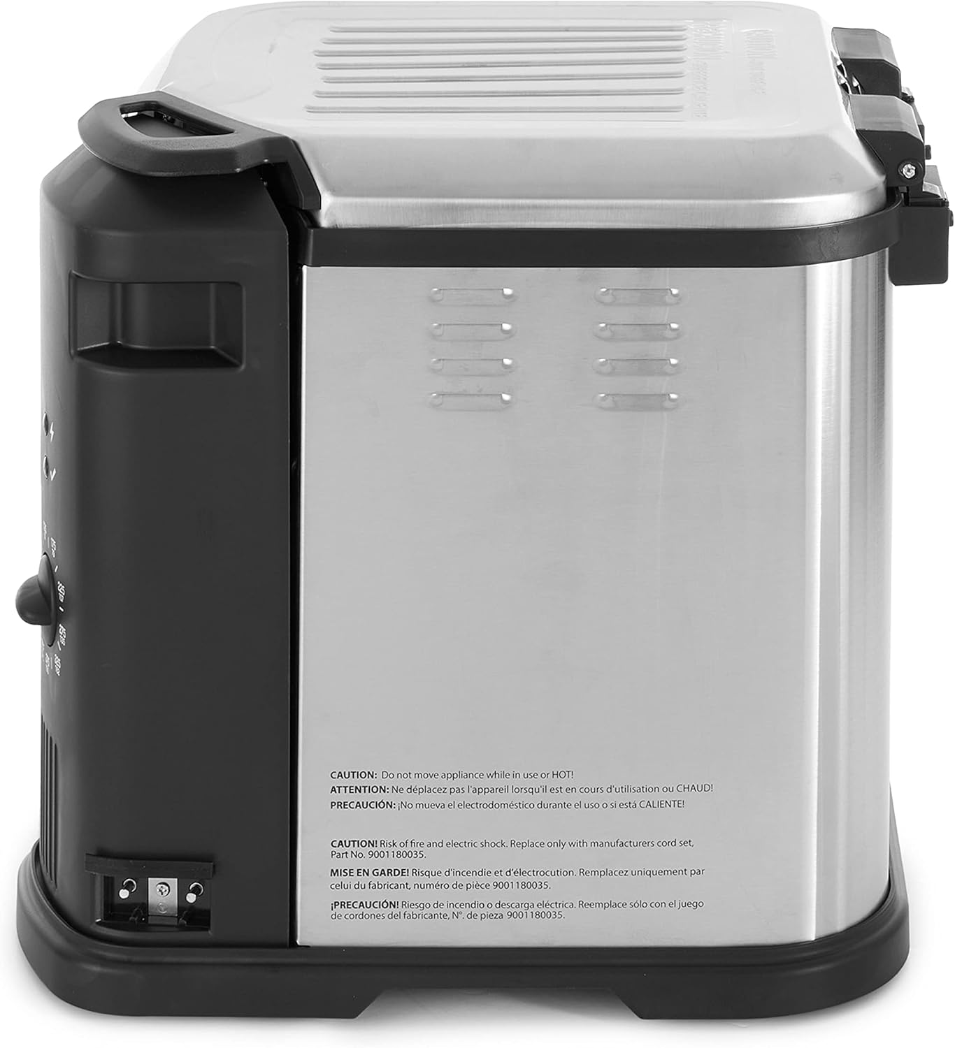 Masterbuilt MB20010118 8 Liter Electric 3-in-1 Deep Fryer Boiler Steamer Cooker with Basket for Turkey, Seafood, & More, Silve
