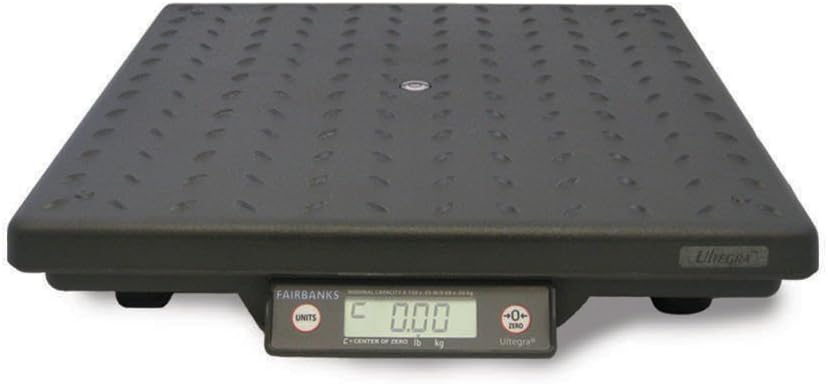 Fairbanks Scales 29824 Ultegra Flat Top Parcel Shipping Scale, 14" Length, 14" Width, 2.4" Height, 150 lbs Capacity