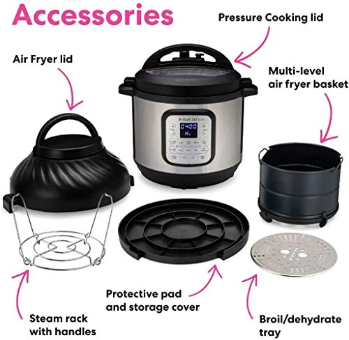 Instant Stainless Steel Duo Crisp 11 In 1 Programmable Outer Lid Automatic pressure cooker