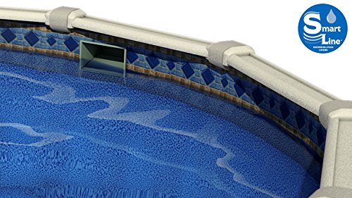 Smartline Boulder Swirl 18-Foot Round Liner | UniBead Style | 52-Inch Wall Height | 25 Gauge Virgin Vinyl Material | Strong and Durable Liners | Designed for Steel Sided above-Ground Swimming Pools
