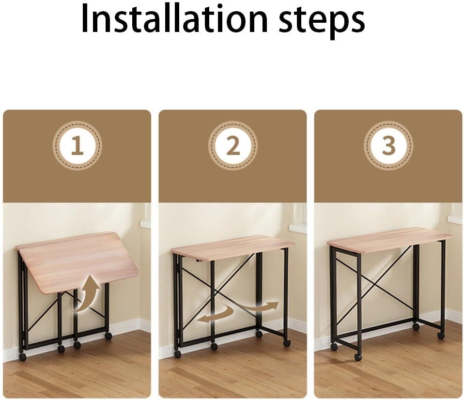 Portable Computer Desk Space-Saving Multi-Functional Standing Desk Folding Easy to Assemble Office Desk for Small Spaces