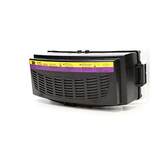 3M Versaflo Organic Vapor/Acid Gas/HEPA Cartridge TR-6530N, for TR-600/800 PAPR,Magenta/Yellow