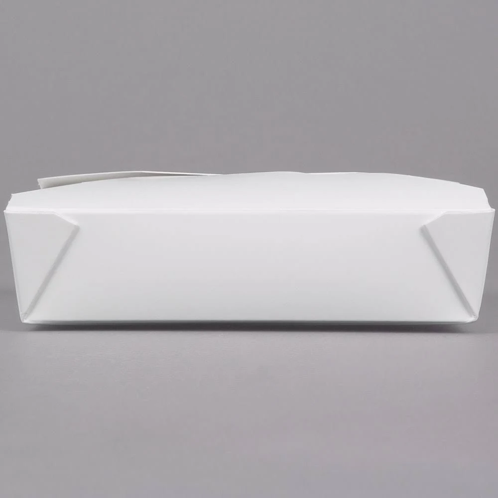 Bio-Pak 12BPWHITEM 6u0026quot; x 5u0026quot; x 1 1/2u0026quot; White Microwavable Paper #12 Take-Out Container - 240/Case