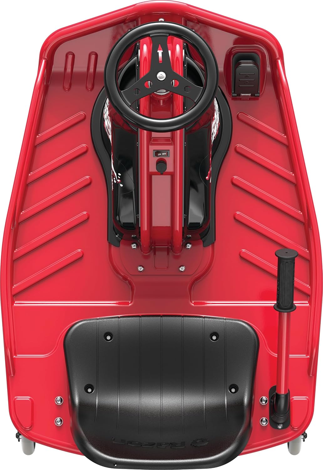 Razor Crazy Cart - 24V Electric Drifting Go Kart - Variable Speed, Up to 12 mph, Drift Bar for Controlled Drifts, One Size, Black/Red