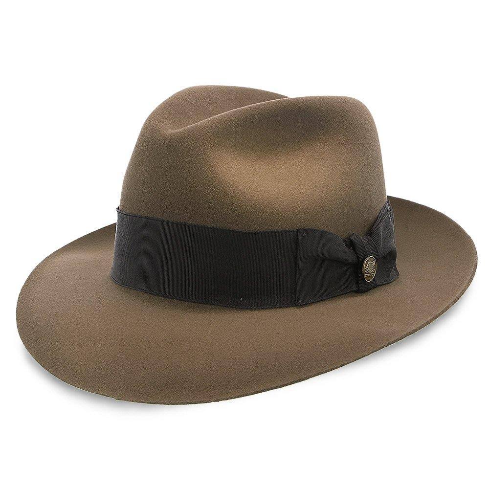 Stetson Temple Fur Felt Fedora Hat, Gray