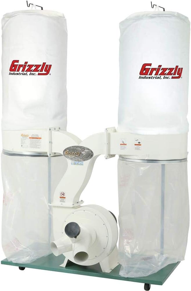 Grizzly Industrial G1030Z2P - 3 HP Dust Collector with Aluminum Impeller