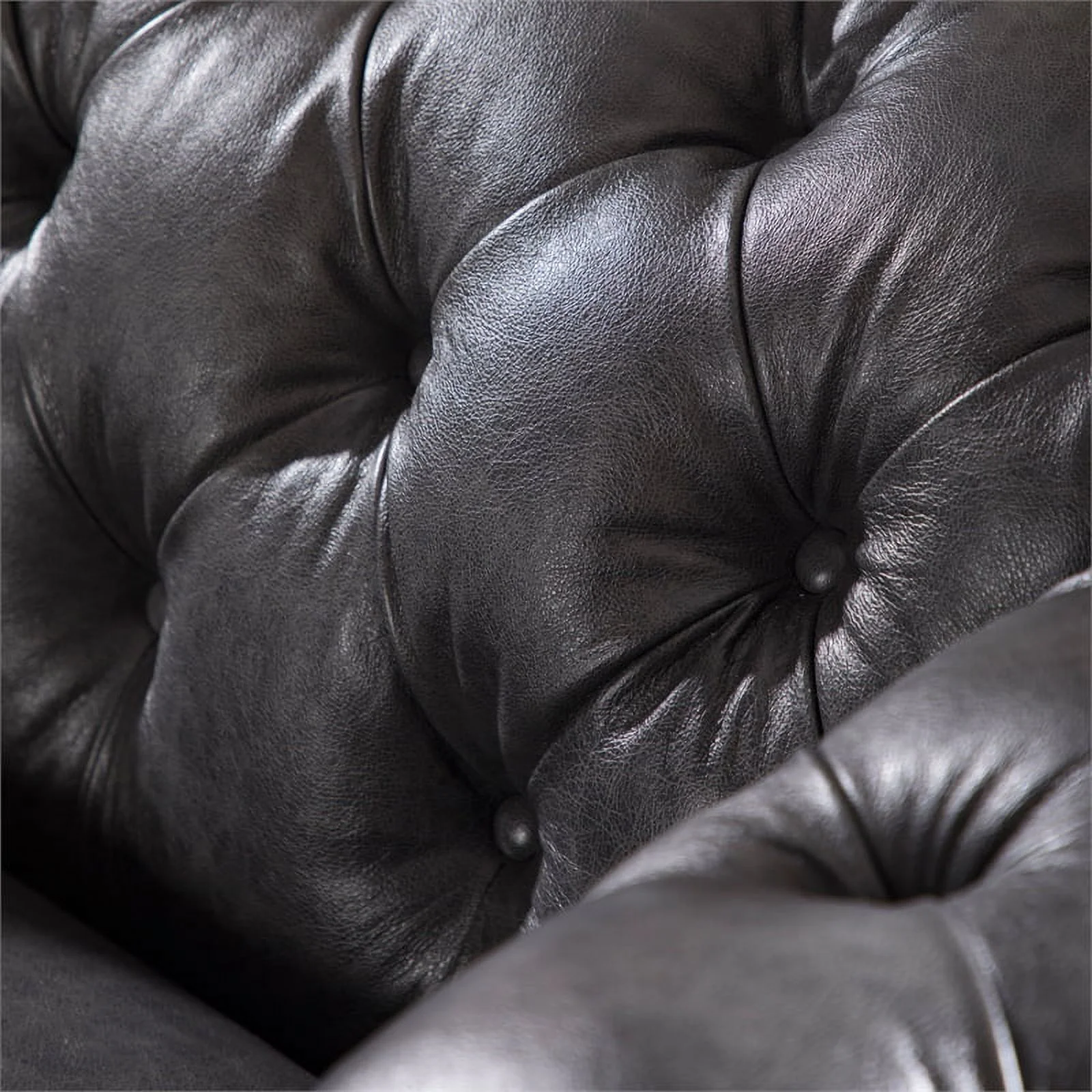 Brookfield Leather Chesterfield Sofa In Grey