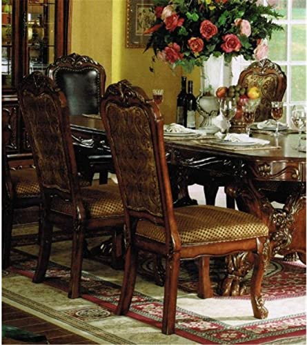 Kitchen Furniture Set 9pc Formal Dining Table Set Include 1 Dining Table, 6 Side Chairs and 2 Arm Chairs, 8-Person Solid Wood Extendable Dining Set (Cherry B)
