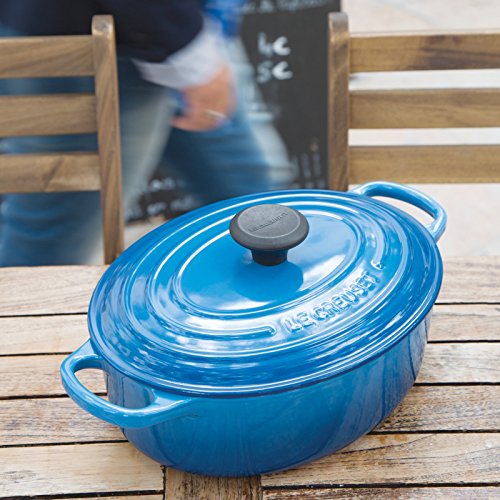 Le Creuset Enameled Cast Iron Signature Oval Dutch Oven, 5 qt. , Cerise