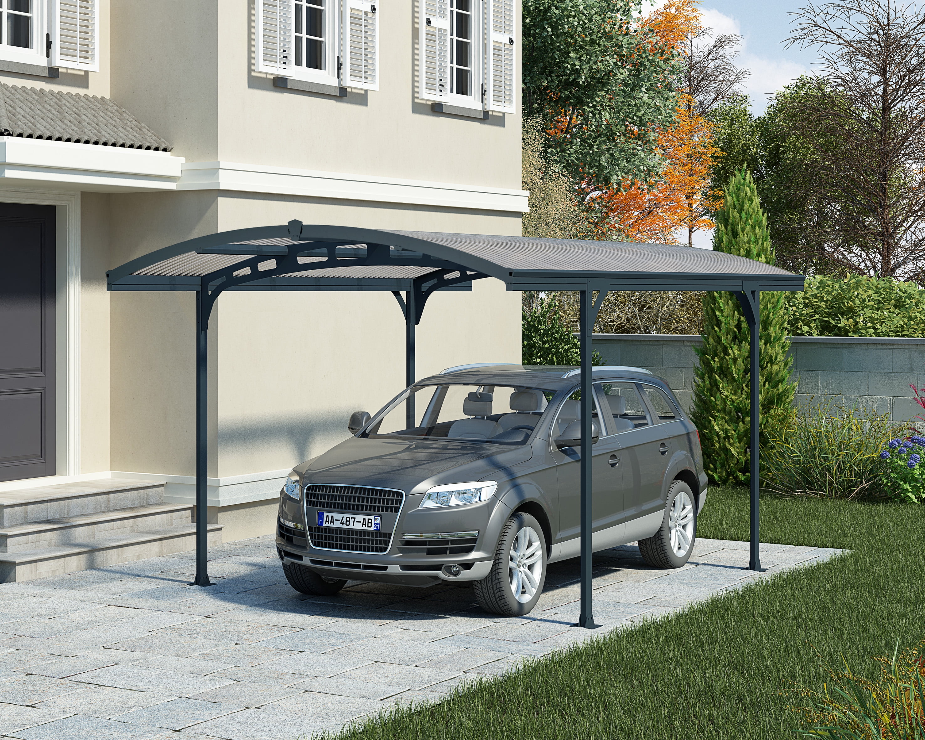 Palram - Canopia Atlas 5000 10' x 16' Carport - Gray/Bronze