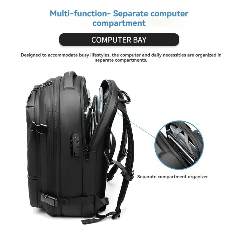 Vacpack Backpack Travel with Vacuum Women Men, Water Resistant & Anti Theft Vacpack Backpack Luggage for Traveling Carry On