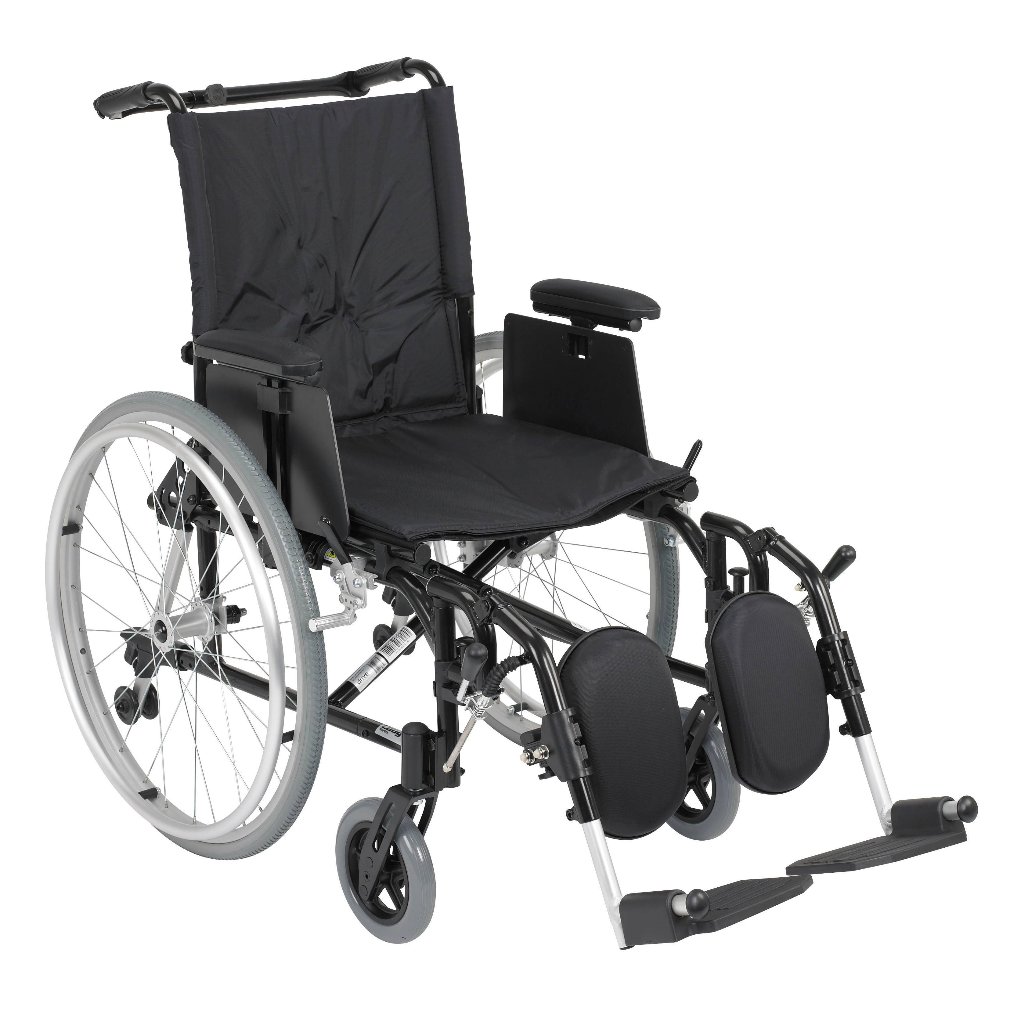 Drive Medical Cougar Ultra Lightweight Rehab Wheelchair, Elevating Leg