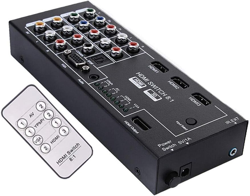 Multi-Input HDMI VGA Component YPbPr Composite RCA A/V to 1080p HDMI Converter Switcher