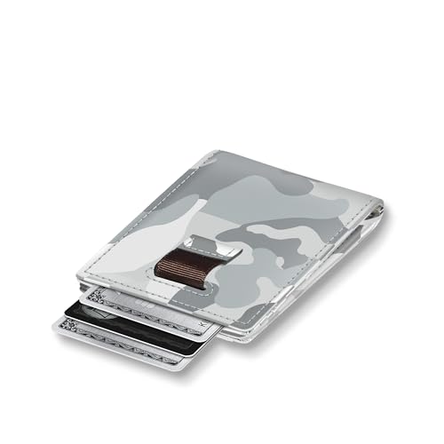 Kings Loot Money Clip Minimalist Leather Wallet for Men RFID Blocking | Mens Wallet Bifold | 12 Card Holder Front Pocket Wallet | Credit Card Wallet | Men's Slim Wallet | Minimalist Wallet (Blue)