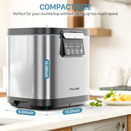 Electric Composter for Kitchen Indoor: 3.8L Large Capacity Odorless Composter Kitchen Counter, Smart Auto Garbage Disposal Home Compost Machine With Timer Display, Turn Waste to Pre-Compost for Plants
