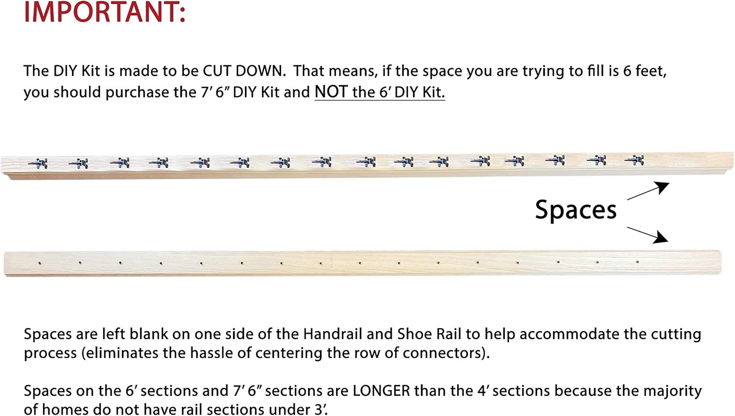 DIY Indoor Stair Rail Section Kit with Black Metal Balusters (Double Twist, Single Basket) (Rake 7' 6")
