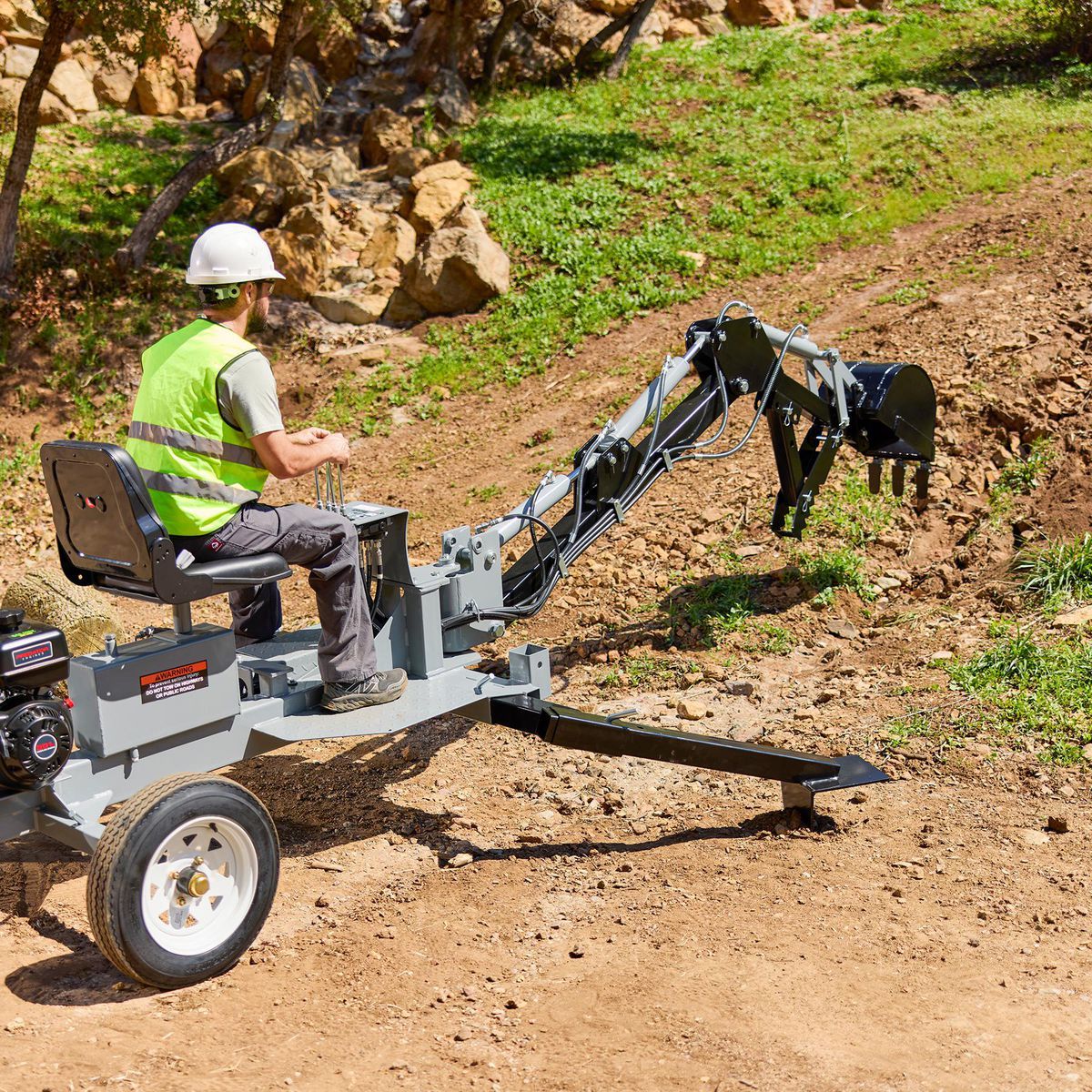 CENTRAL MACHINERY 8 HP Towable Backhoe