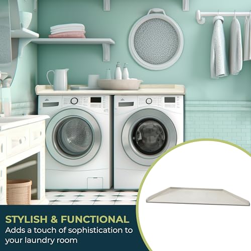 RELODECOR Washer and Dryer Countertop with Non-Slip Mat - Laundry Countertop Durable Melamine Finish for Laundry Room Organization