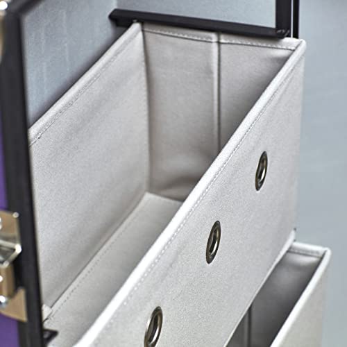 Rhino Trunk & Case Dance Star Wardrobe Trunk with Mounted Wheels, Competitions, Recitals, & Performances 35"x21"x16" (Purple)