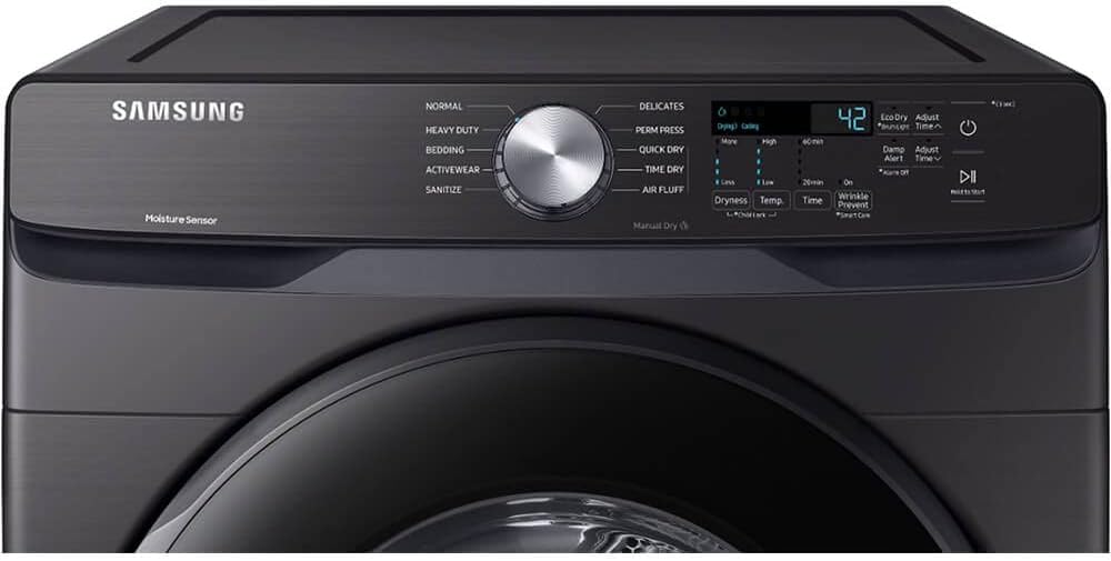 Samsung DVE45T6000V 7.5 Cu. Ft. Black Stainless Front Load Electric Dryer - OPEN BOX