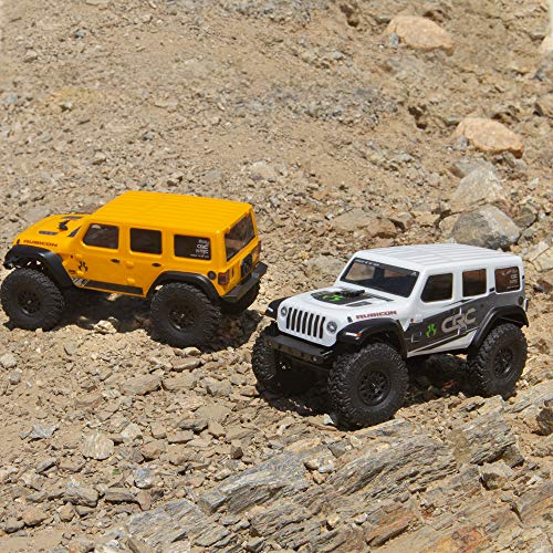 Axial RC Truck 1/24 SCX24 2019 Jeep Wrangler JLU CRC 4WD Rock Crawler Brushed RTR, Yellow, AXI00002V2T2